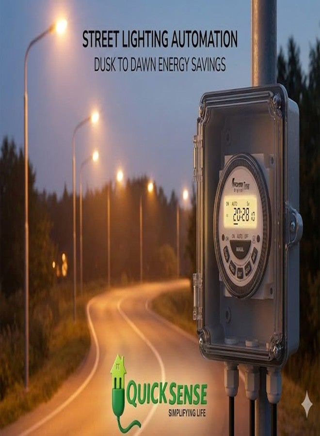 Quick Sense QS-619 Digital Timer Switch | 5-Pin Panel Mount | Programmable Auto On-Off | Universal 12-240V DC/AC | 16 Programmable ON/Off - Image 2